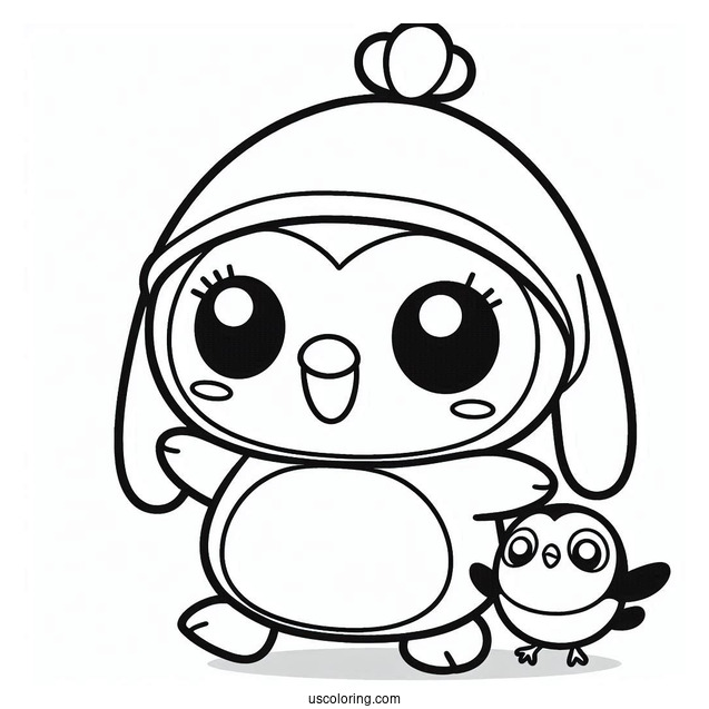 Pororo Coloring Page Of Easy Petty Outline For Preschoolers