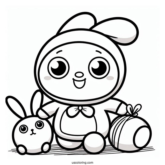 Pororo Coloring Page Of Eddy Outline For Preschoolers