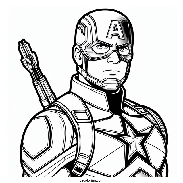 Captain America Coloring Page