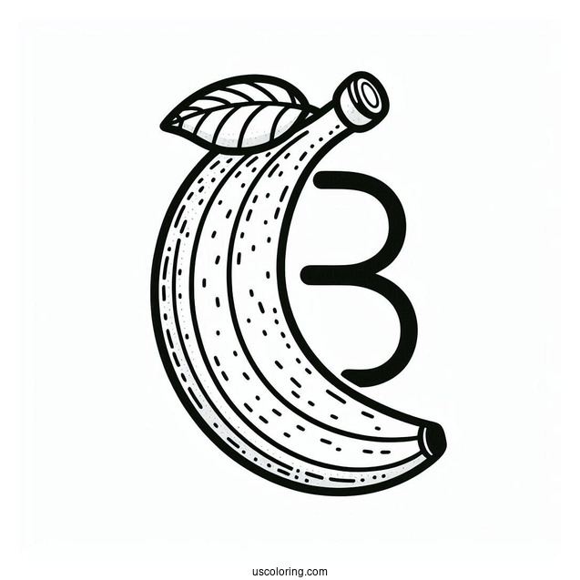 Banana Learning Template With Letter B