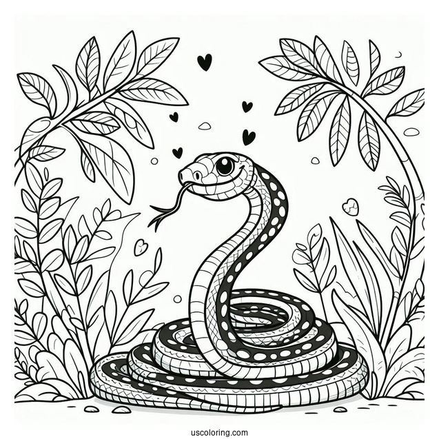 Snake Slithering Through Jungle Floor