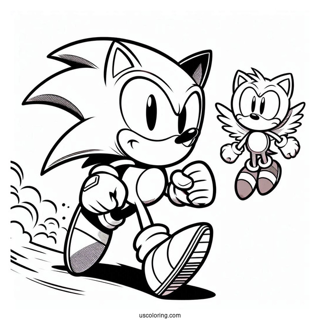 Super Sonic And Mario To Color