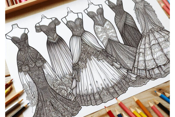 Dress Coloring Pages (Free PDF Printables)