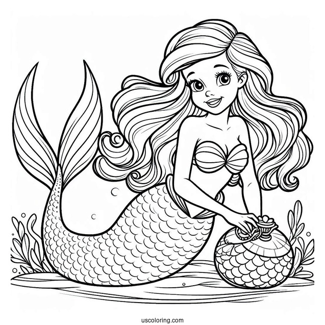 Detailed Little Mermaid Coloring Page