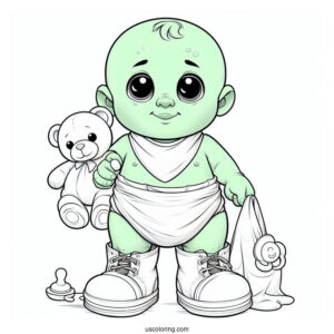 Baby Hulk Coloring Page