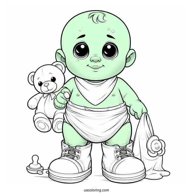 Baby Hulk Coloring Page