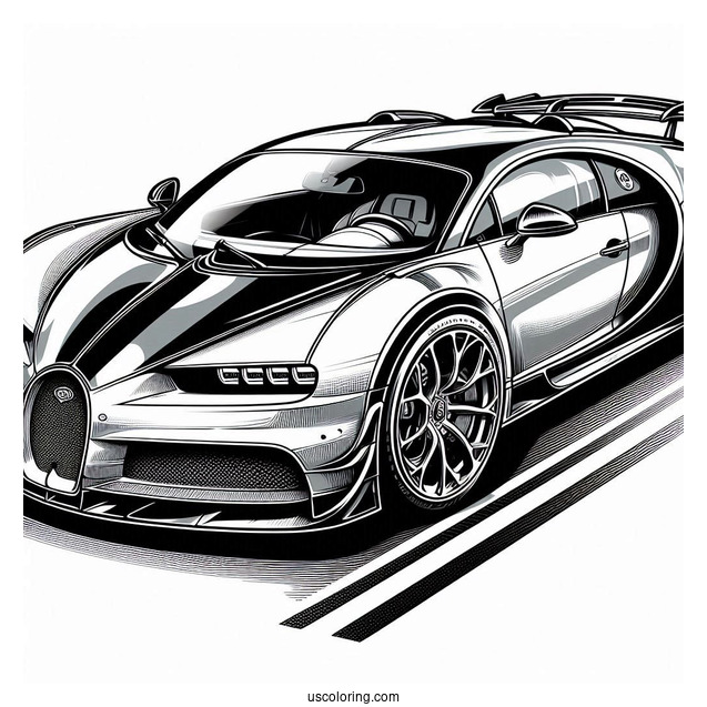 Bugatti Coloring Page Veyron Grand Sport Vitesse