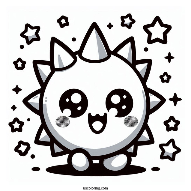 Brawl Stars Coloring Page Of Kawaii Spike