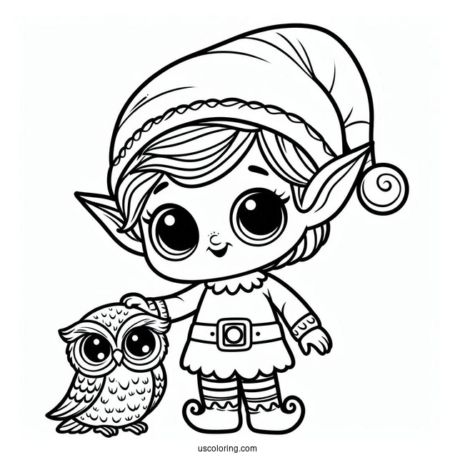 Poppa Elf Coloring Sheet