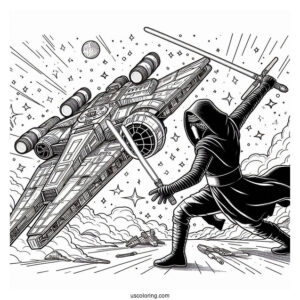 Kylo Ren Fighting In Starship