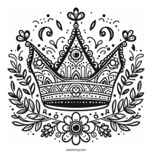 Eastern Crown Coloring In For Preschoolers