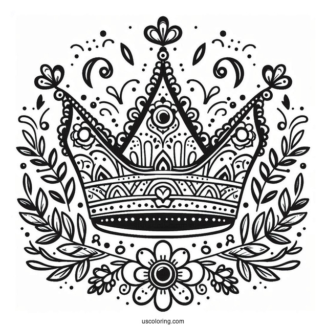 Eastern Crown Coloring In For Preschoolers