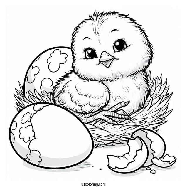 Baby Chick Hatching From Egg To Color