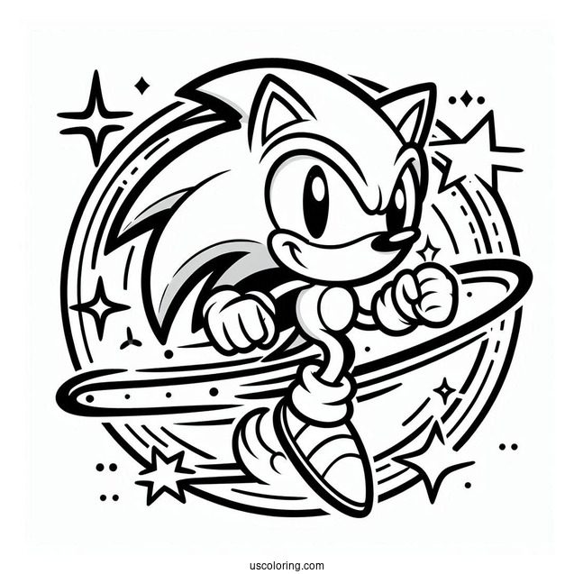 Sonic Logo Coloring Sheet