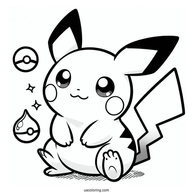 Charmander With Pichu Coloring Page