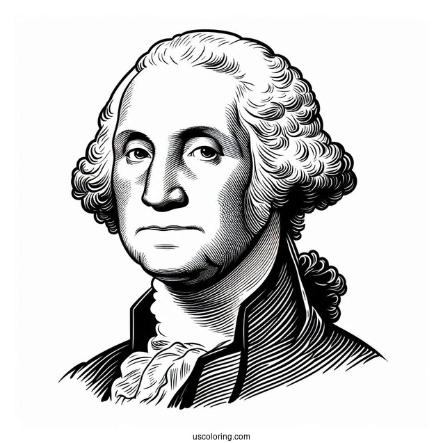 American President Coloring Page Of George Washington