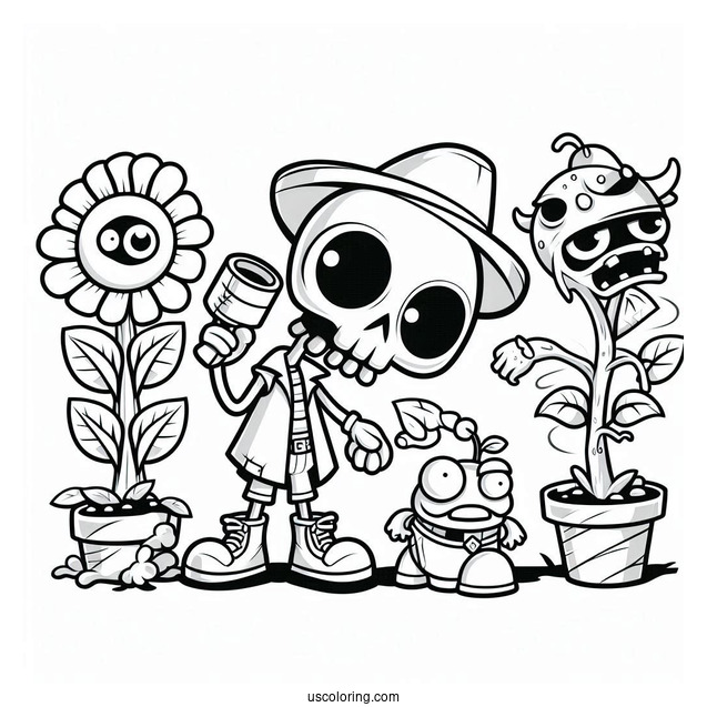 Plants Vs Zombies Coloring Page