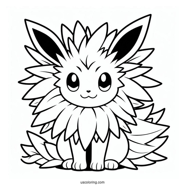 Jolteon Coloring Page Pokemon Poster