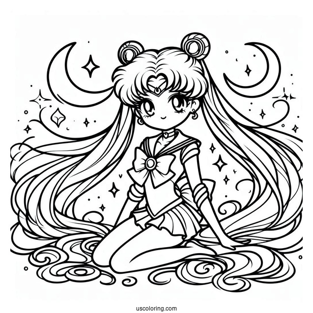 Simple Outline Of Luna Coloring In