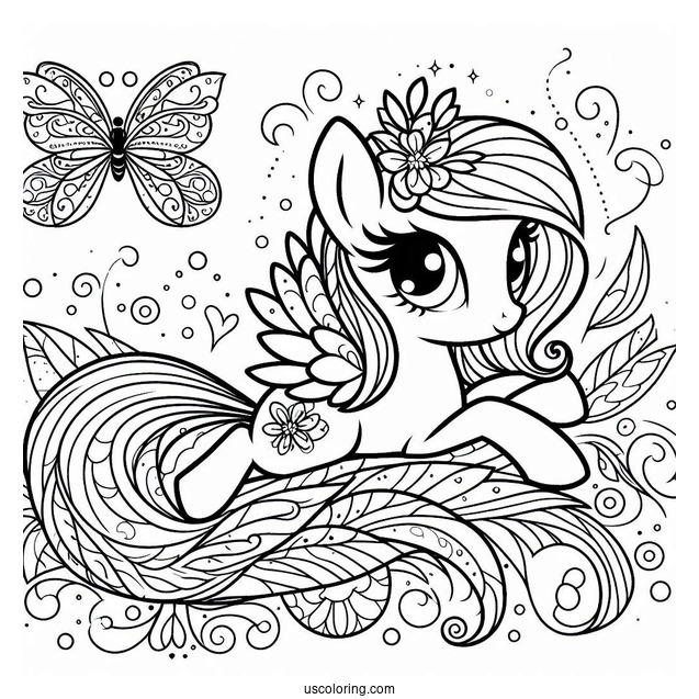 Simple Pipp Petals Pony Coloring Sheet for Kids