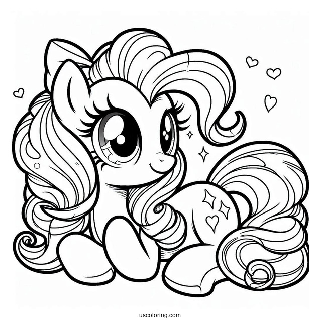 Simple Adult Pinkie Pie Coloring Page
