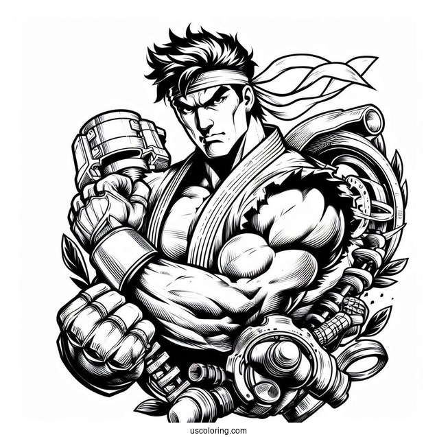 Street Fighter Coloring Page Of Massive E Honda