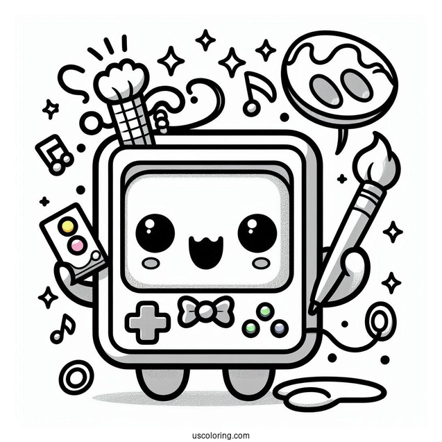 Sprunki Coloring Page Of Kawaii Mr Fun Computer