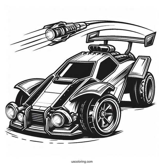 Cool Rocket League Coloring Page Octane Car