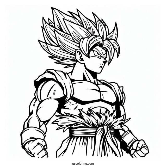 Super Saiyan Gogeta Coloring Page
