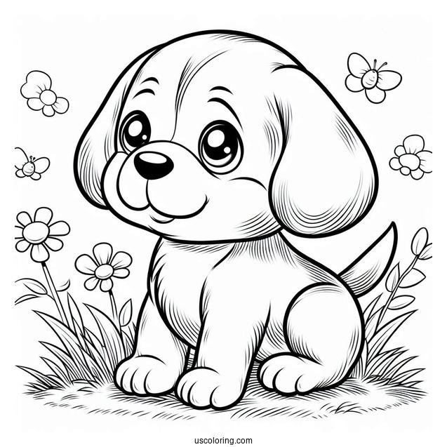 Beagle Puppy On Grass