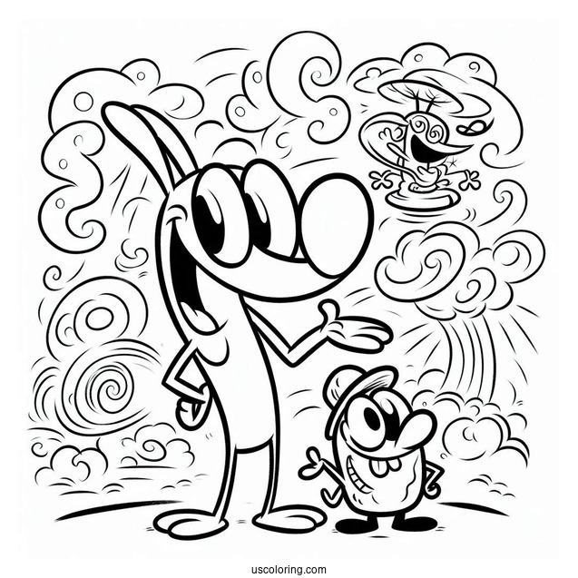 Nickelodeon Coloring Page Of Ren And Stimpy Show