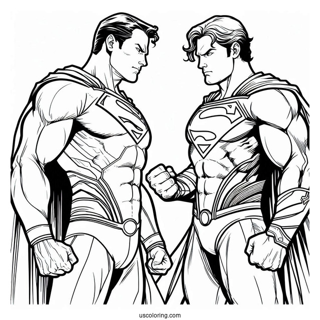 Superman Vs Lex Luther Coloring Page