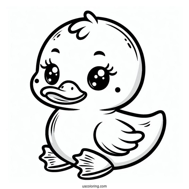 Rubber Duck Coloring Picture For Preschoolers