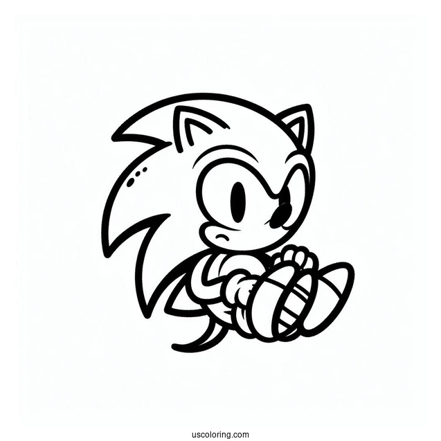 Simple Outline Of Sonic To Color