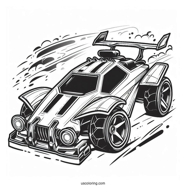 Cool Rocket League Coloring Page Octane Car