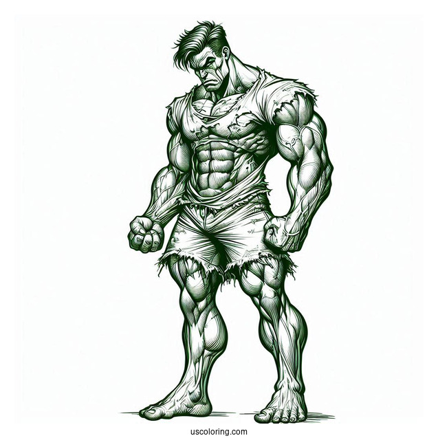 Angry Hulk Detailed For Adults