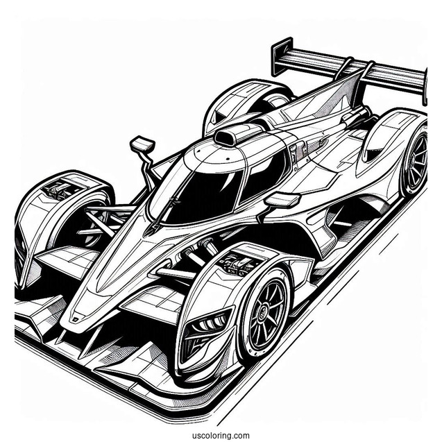 GPT Hypercar Coloring Sheet For Kids
