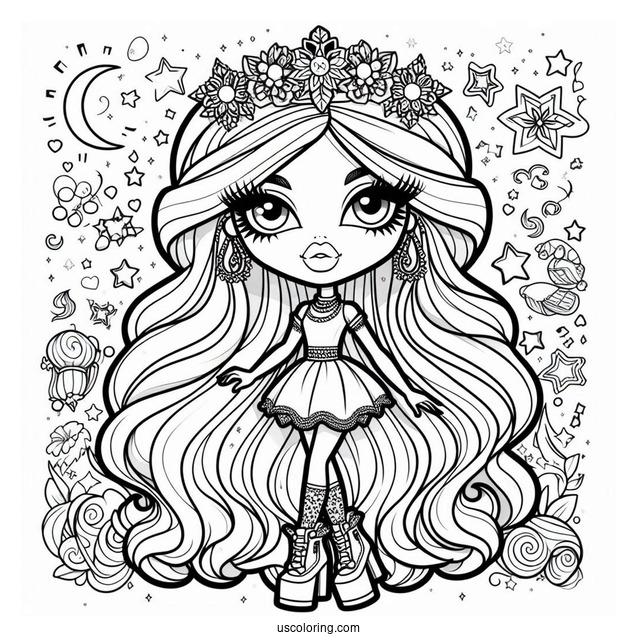 Detailed Bratz Coloring Page