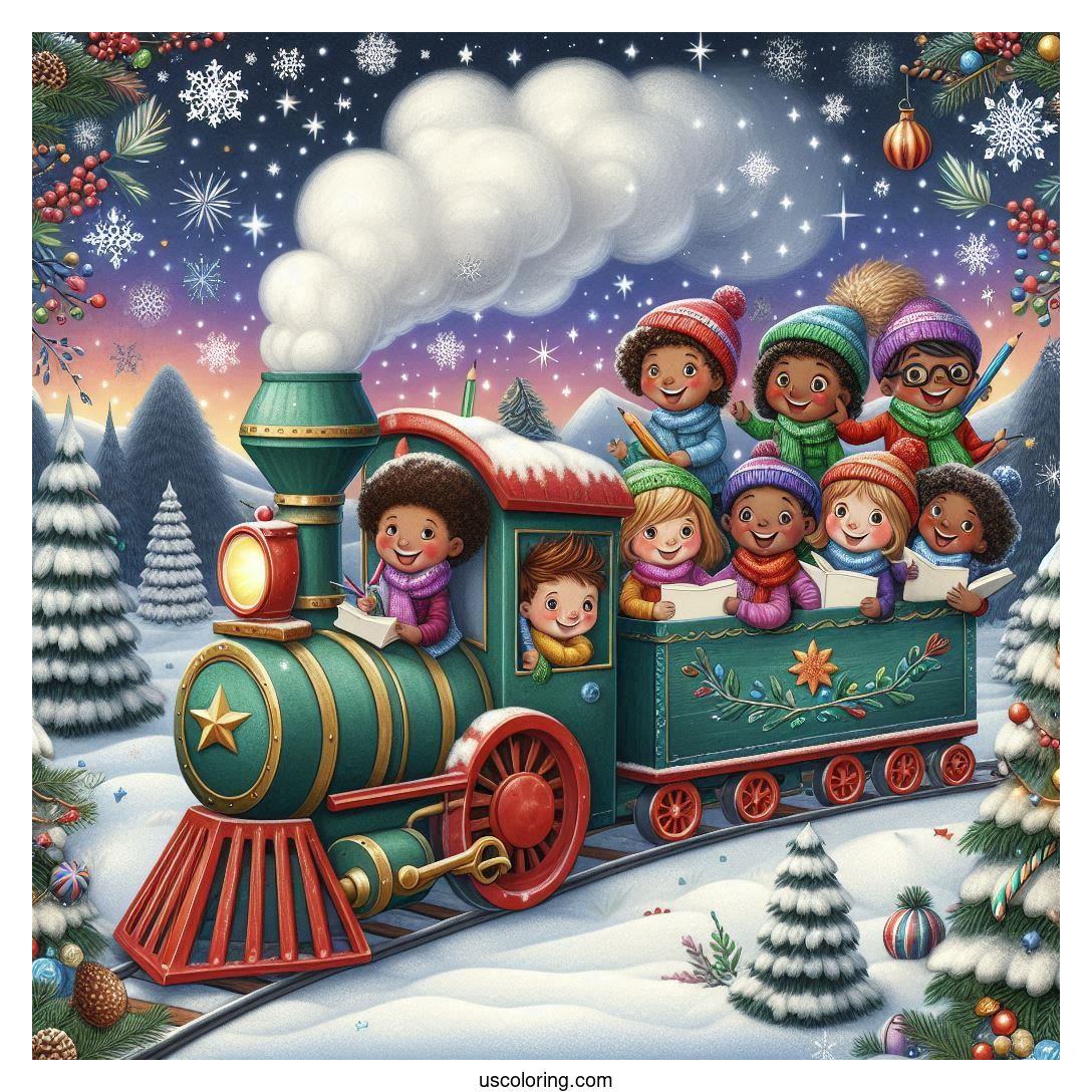 Polar Express Coloring Pages Featured Image