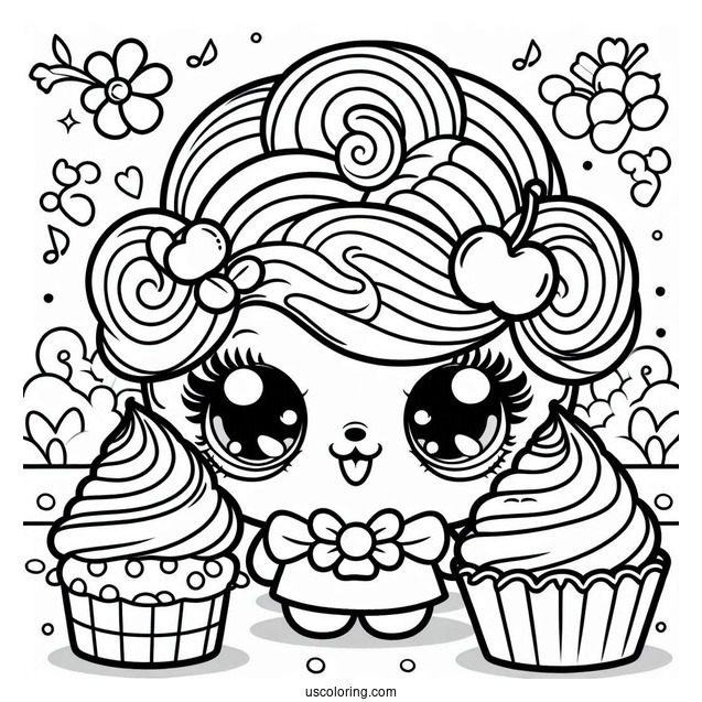 Coloring Sheet Of Pirouetta Shopkins For Preschoolers