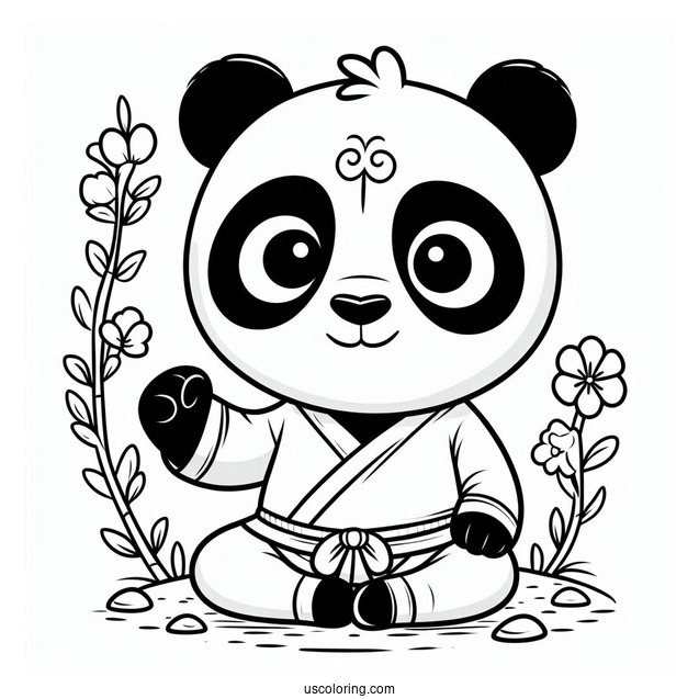 Po From Kung Fu Panda Coloring Page