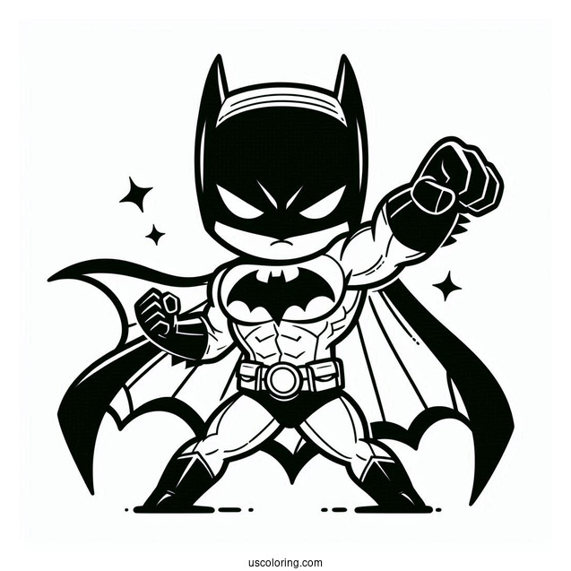 Simple Outline Of Batman To Color