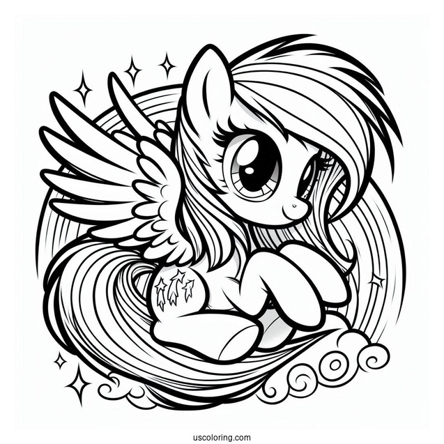 Adult Rainbow Dash Coloring Page