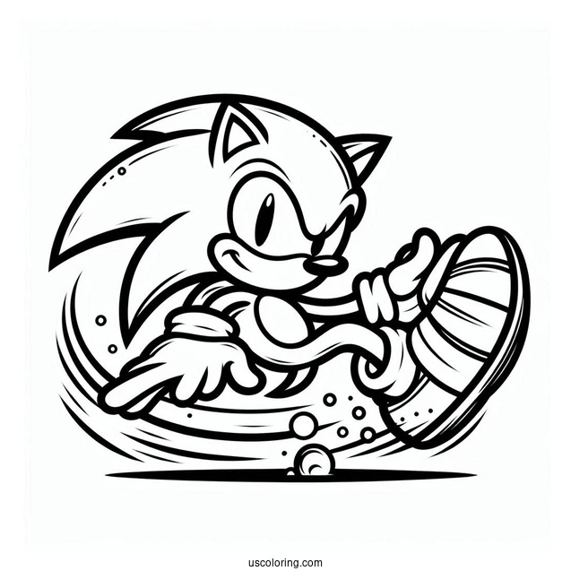 Simple Outline Of Sonic To Color