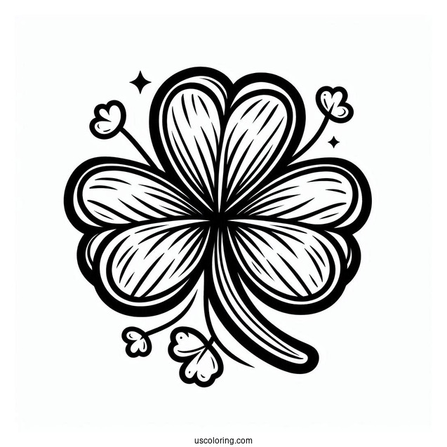 Outline Of St Patrick_s Day Shamrock To Color