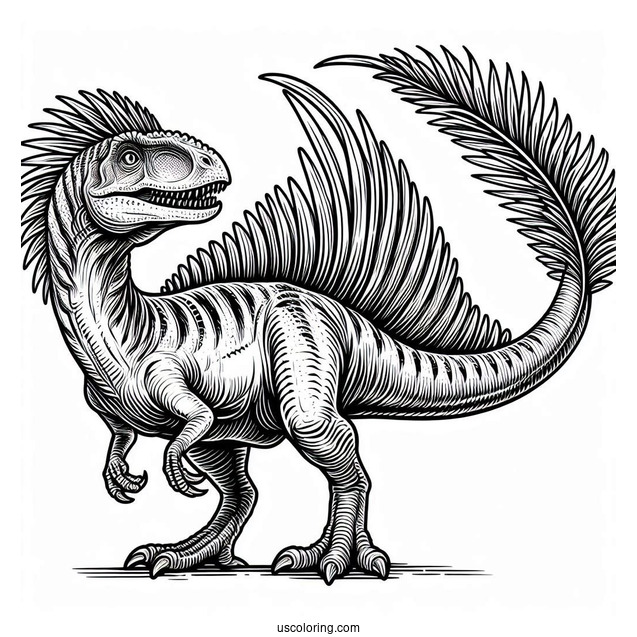 Dinosaur Coloring Page Of Dangerous Cryolophosaurus