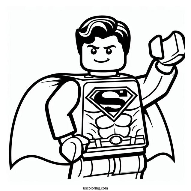Lego Superman Coloring Page For Kids