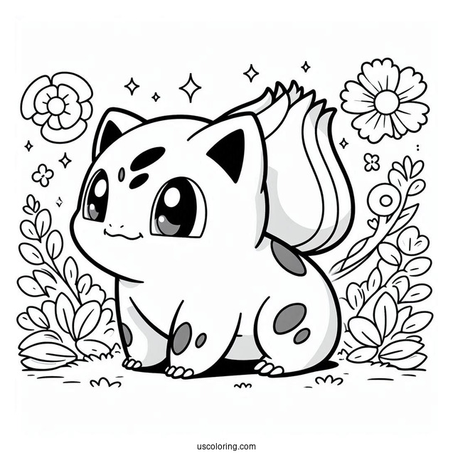 Bulbasaur Coloring Page Pokemon Poster