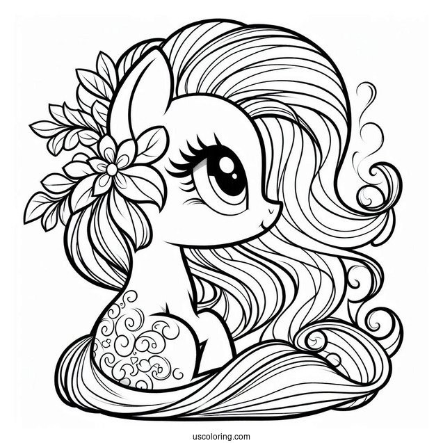 Simple Pipp Petals Pony Coloring Sheet for Kids