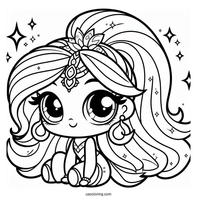 Shimmer And Shine Coloring Page Of Adorable Purisa